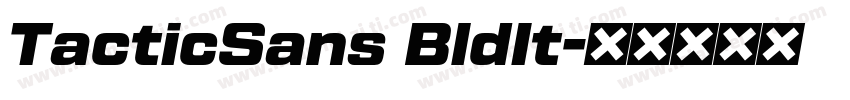 TacticSans BldIt字体转换